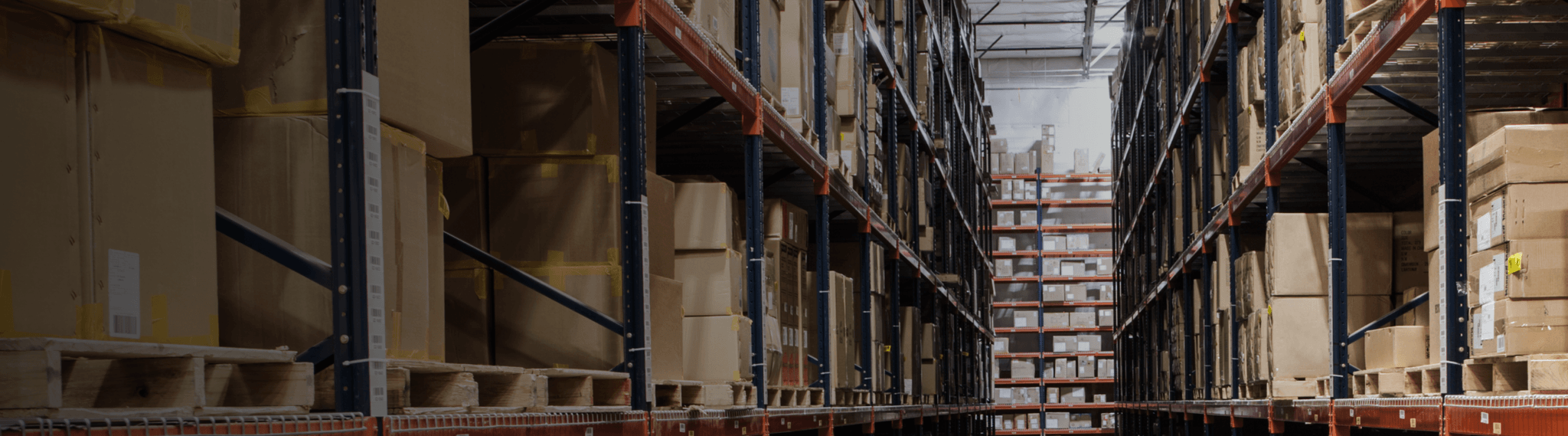 A neatly stacked warehouse of goods